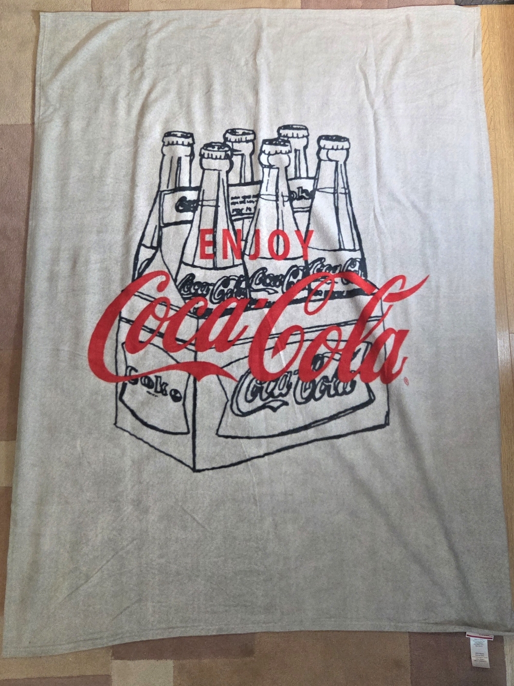 Coca-Cola Fleece Red Logo Graphic Throw Blanket